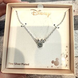 Minnie Mouse Disney Necklace Silver New